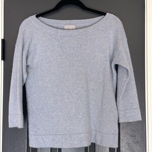 100% cashmere off the shoulder top